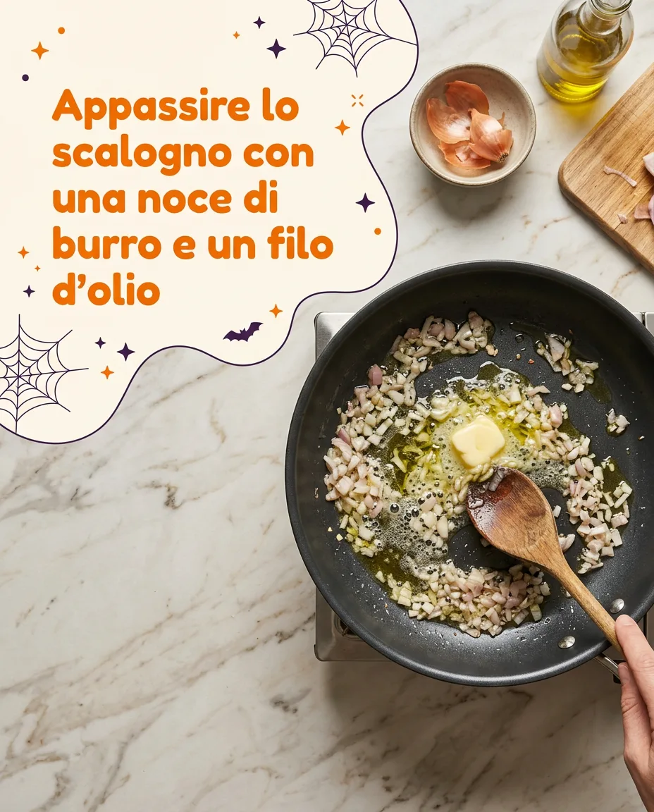 Risotto allo zafferano con mortadella fase 3