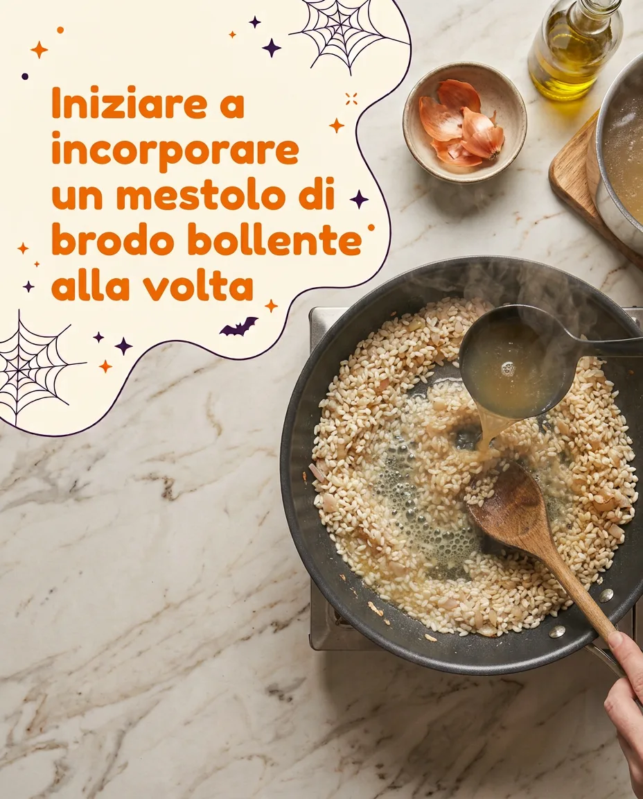 Risotto allo zafferano con mortadella fase 4