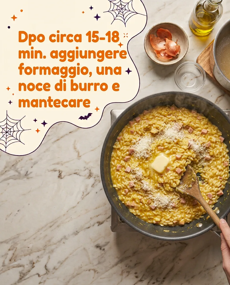 Risotto allo zafferano con mortadella fase 7