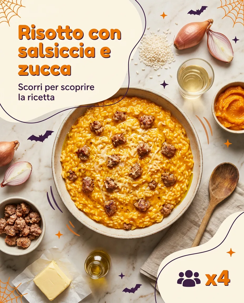 Risotto con salsiccia e zucca