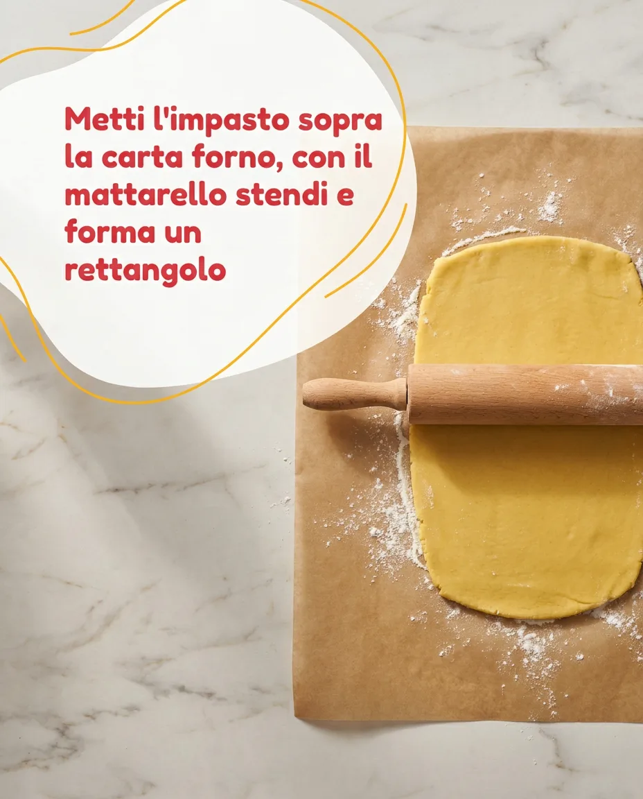 Rotolo di frolla con nutella fase 4