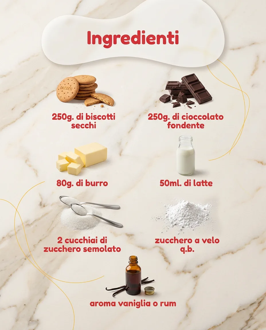 Salame al cioccolato senza uova fase 2