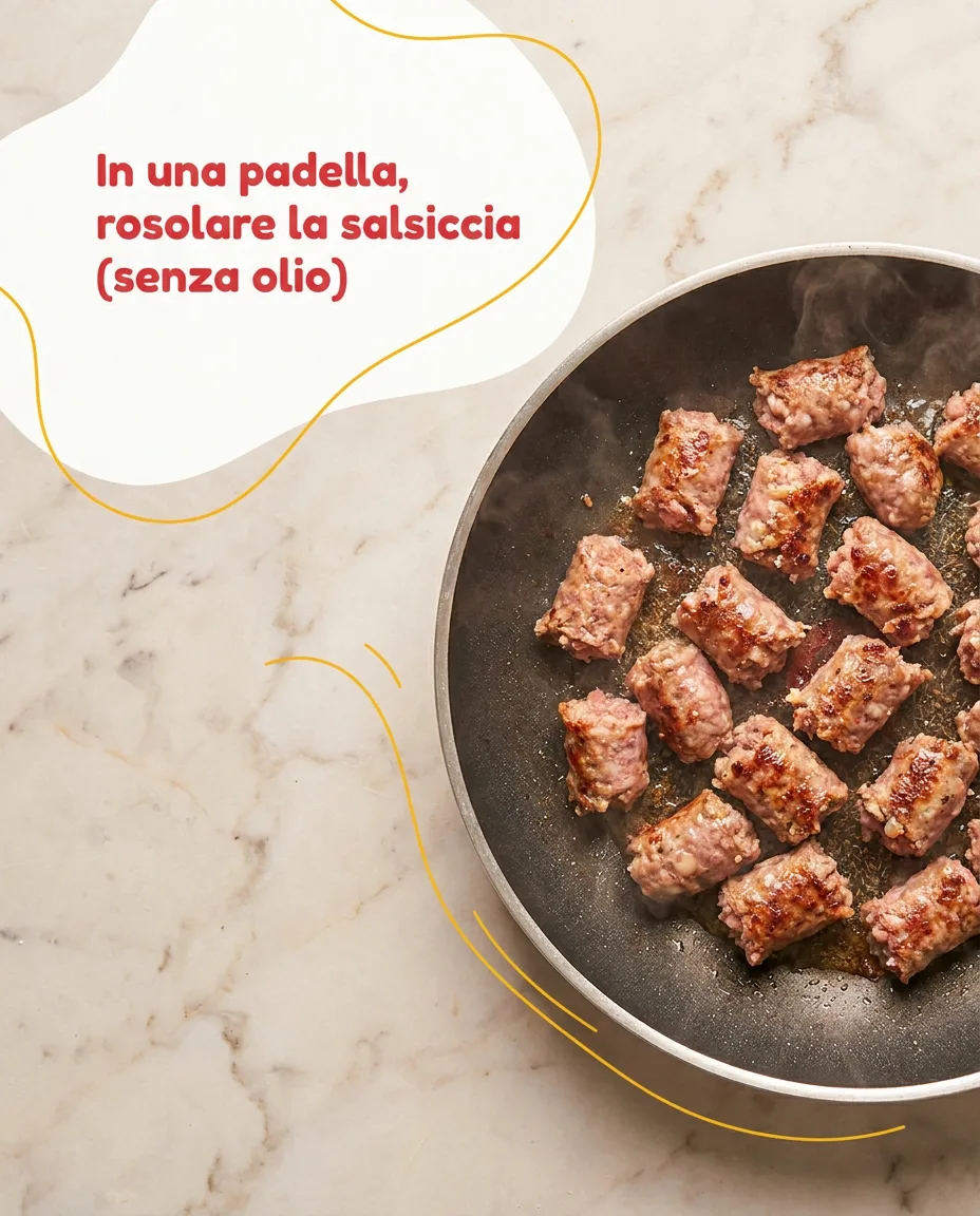 Salsiccia con spinaci fase 3