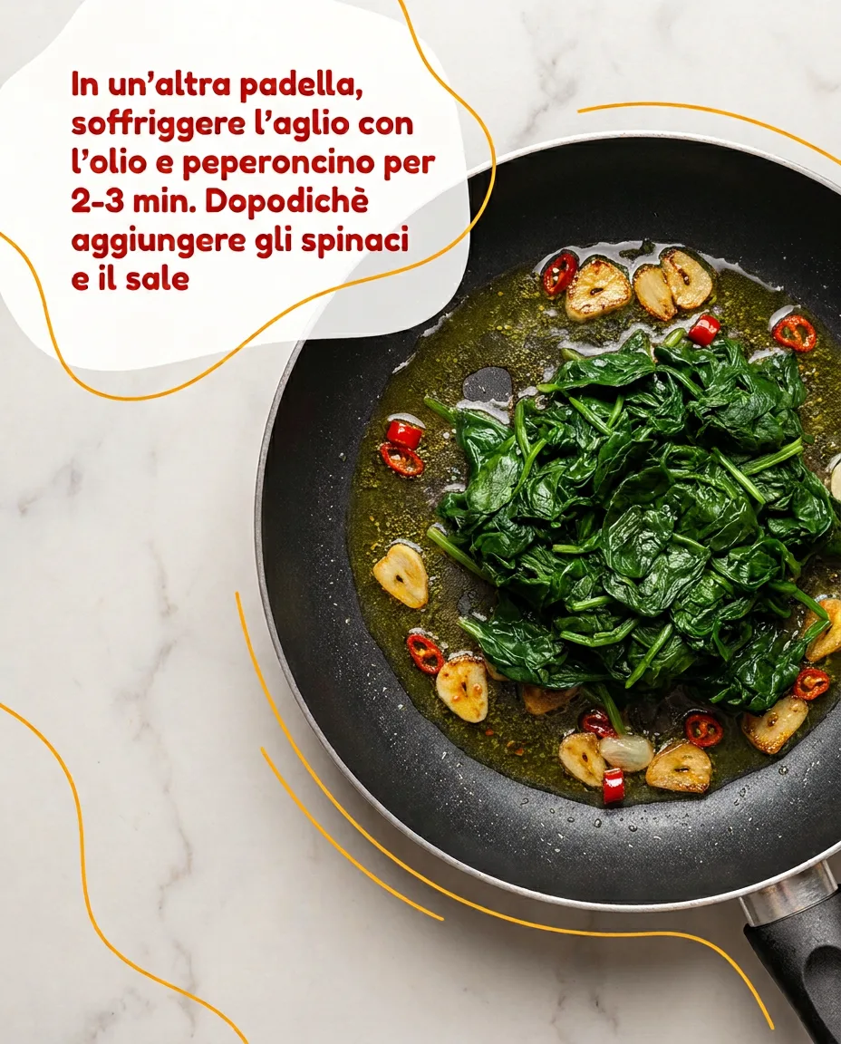 Salsiccia con spinaci fase 4