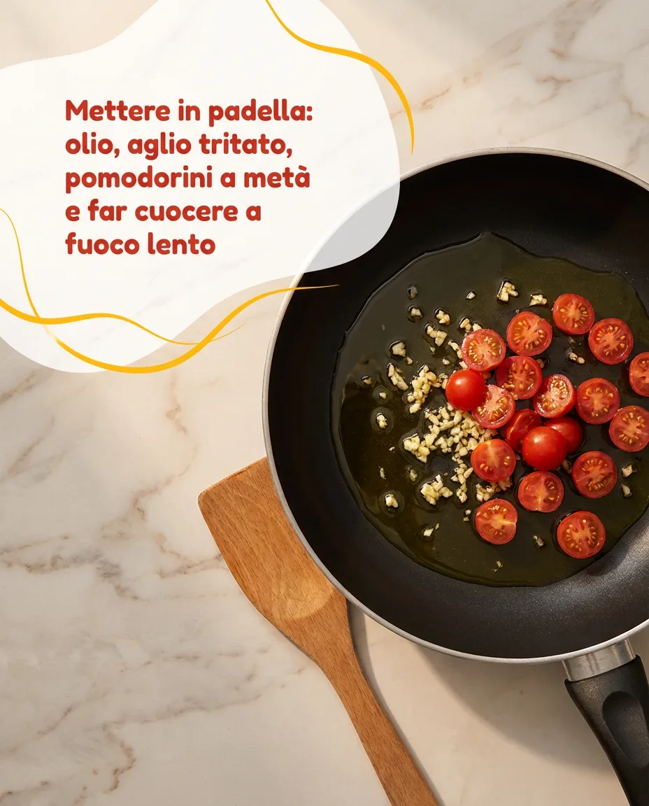 Spaghetti con pomodorini fase 3