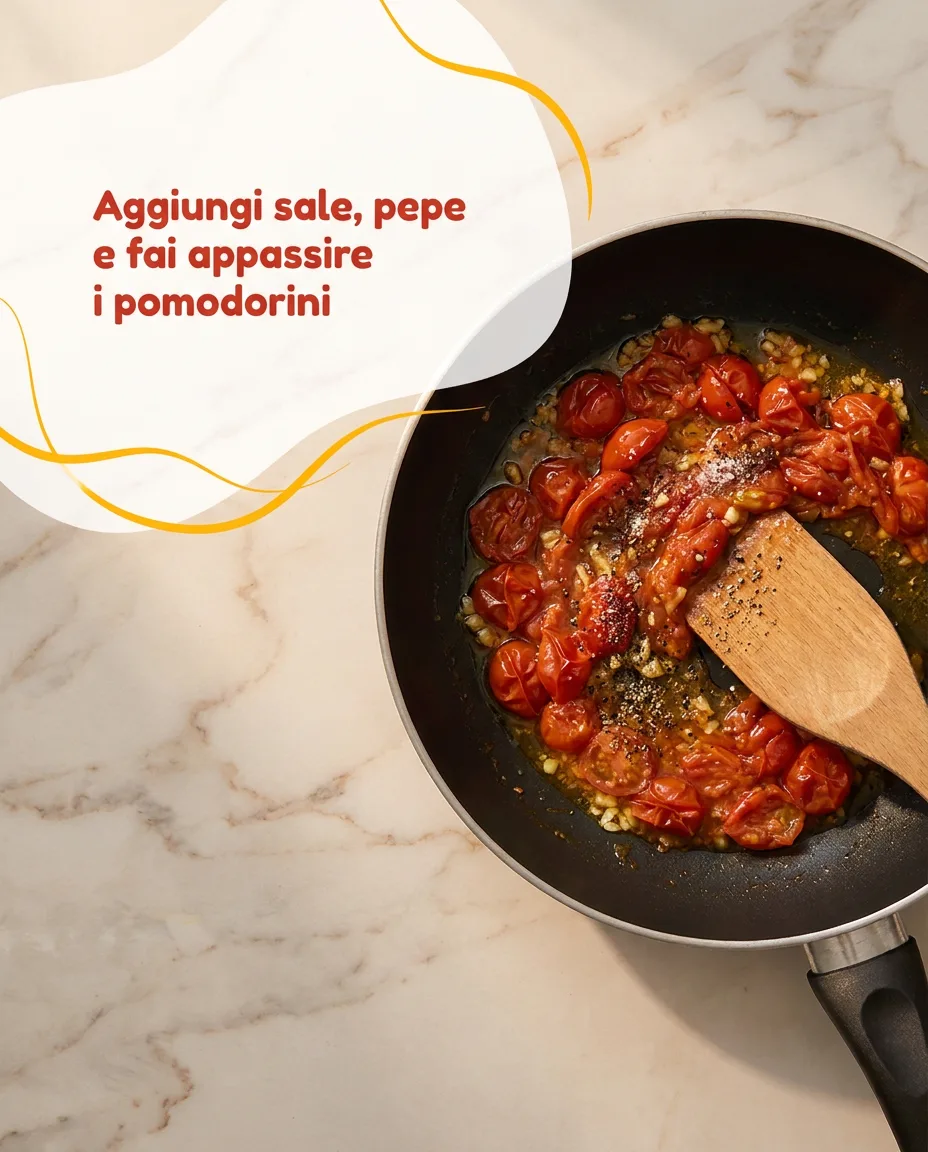 Spaghetti con pomodorini fase 4