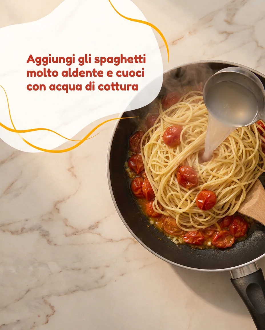 Spaghetti con pomodorini fase 5