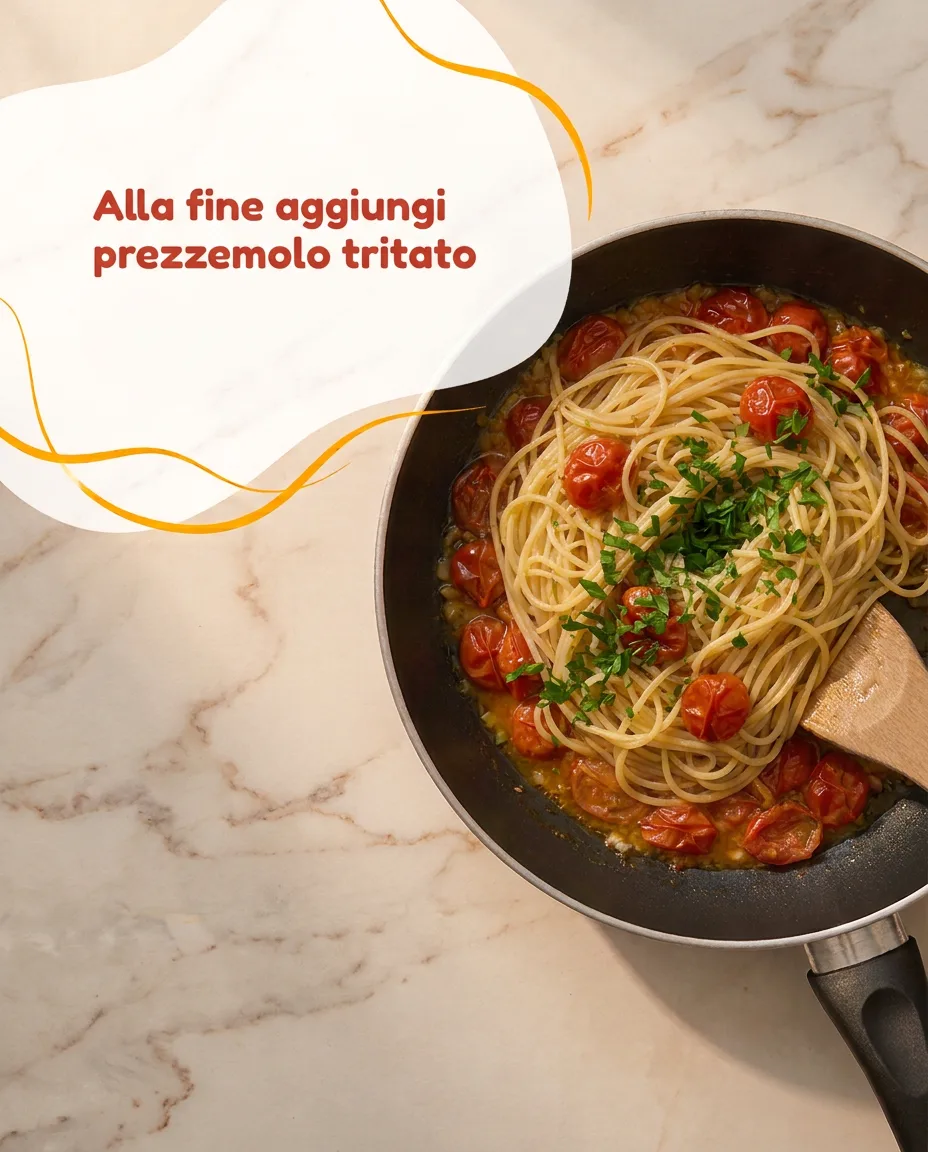 Spaghetti con pomodorini fase 6