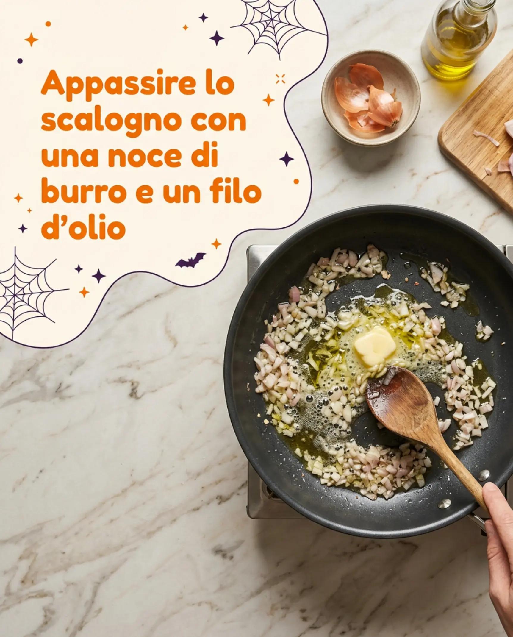 Risotto allo zafferano con mortadella fase 2