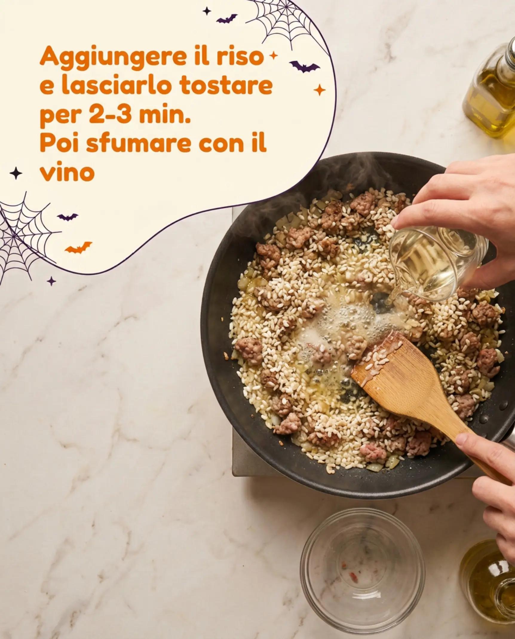 Risotto con salsiccia e zucca fase 3