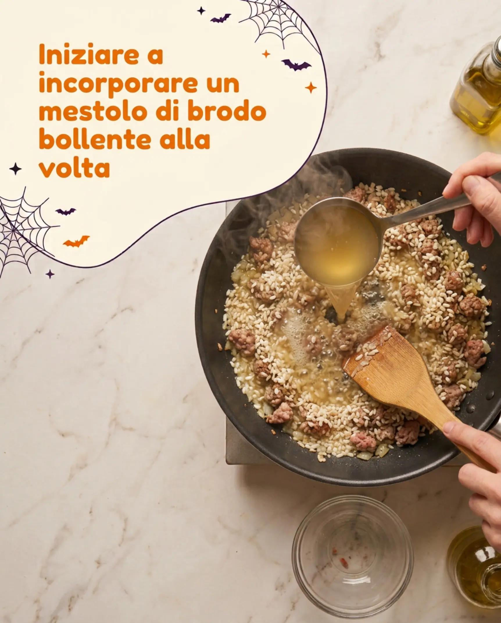 Risotto con salsiccia e zucca fase 4
