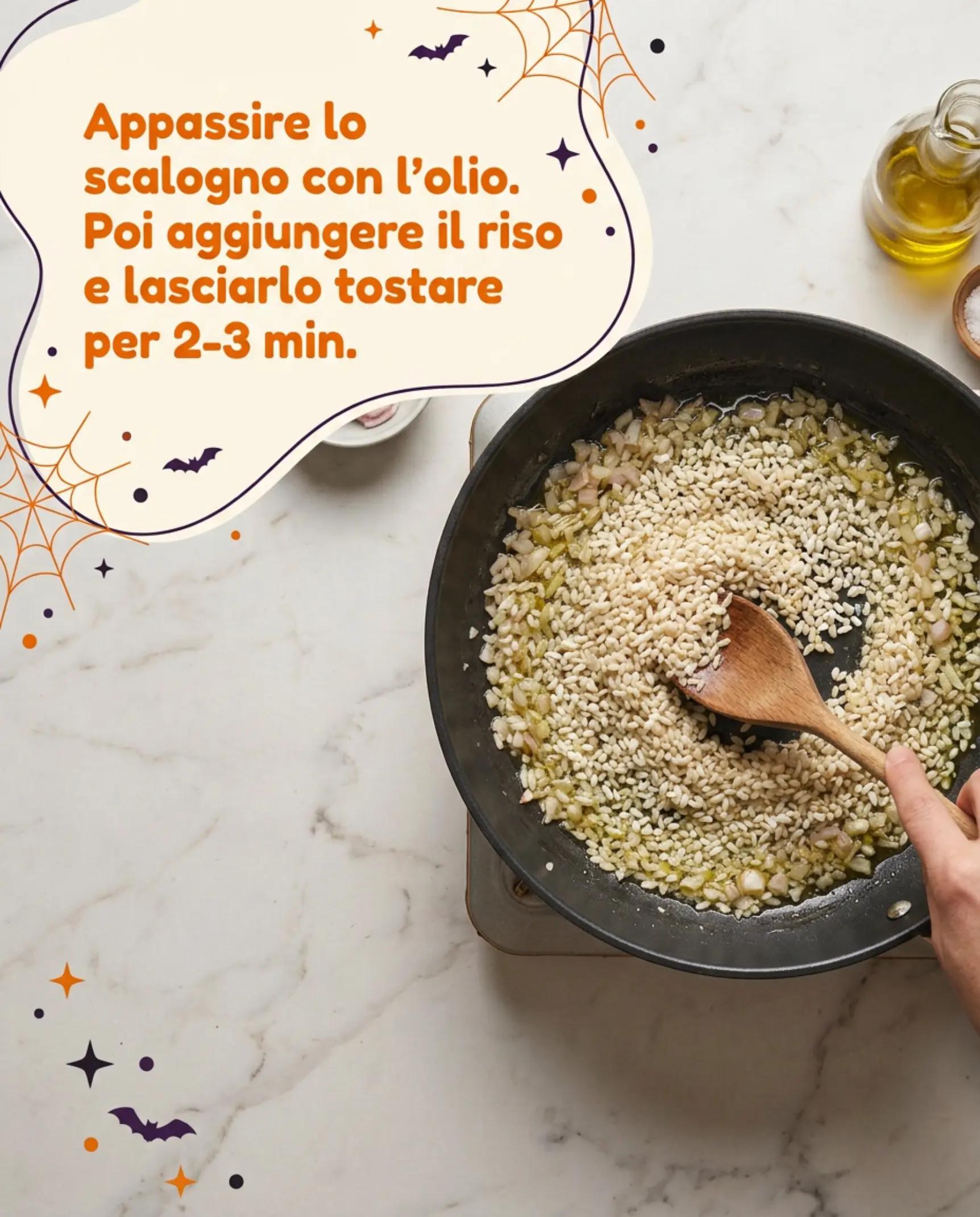 Risotto con gorgonzola e speck fase 2
