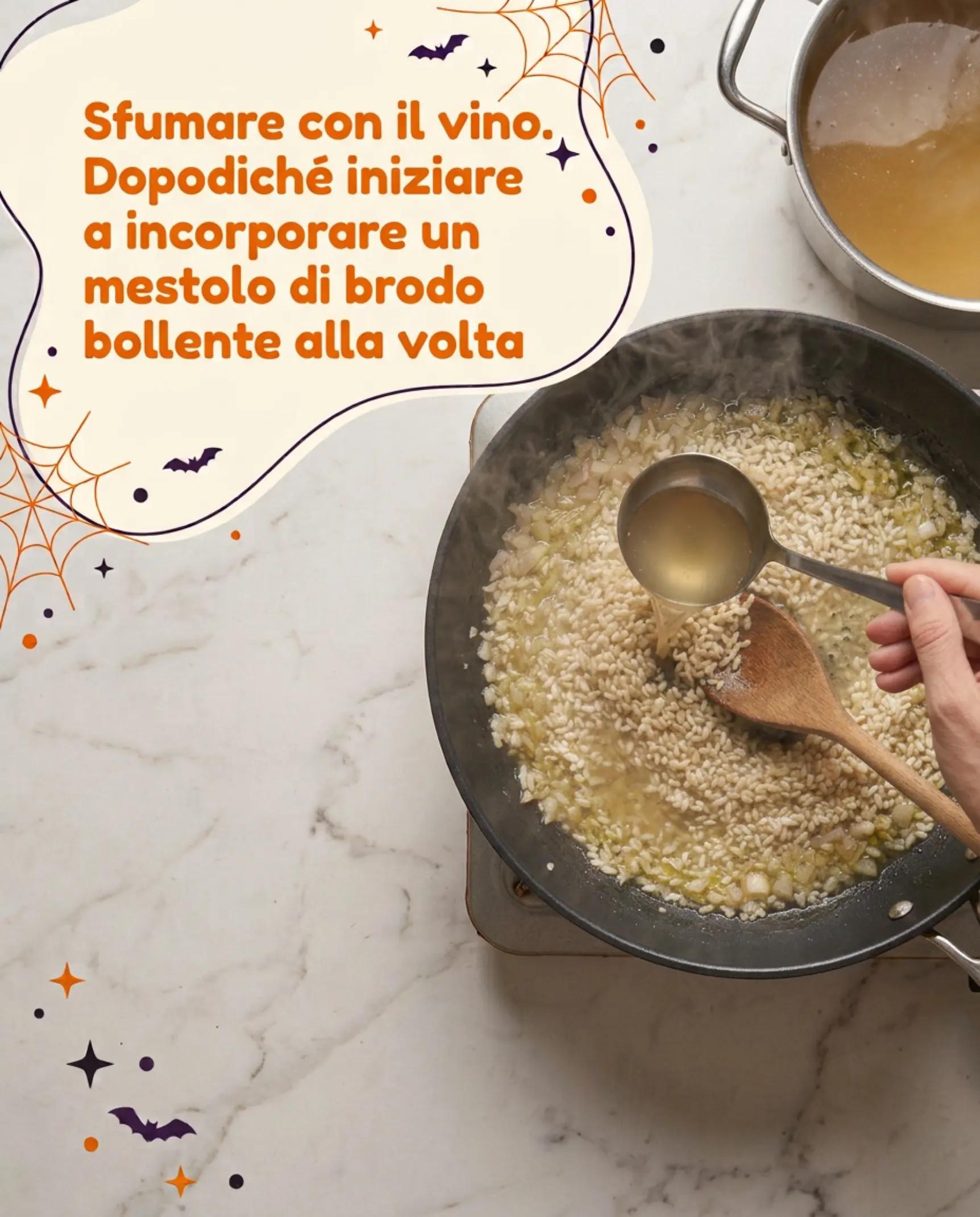 Risotto con gorgonzola e speck fase 3