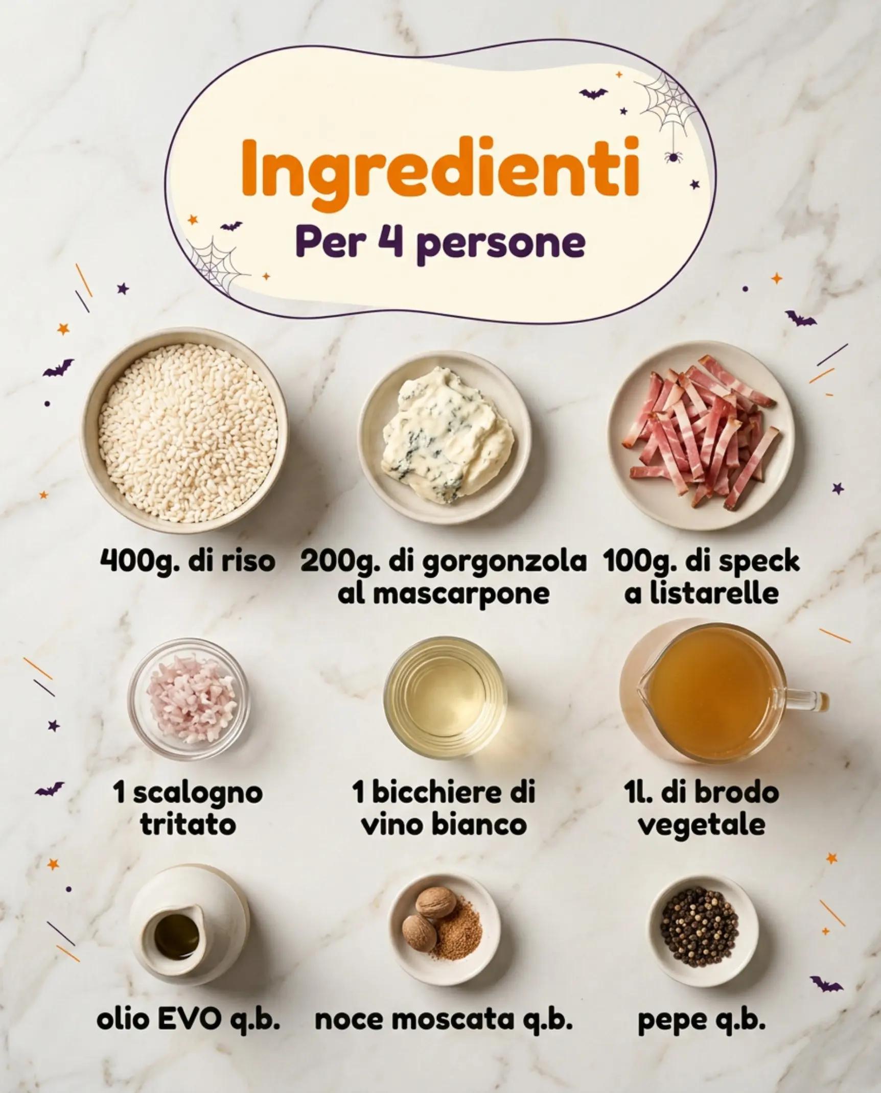 Risotto con gorgonzola e speck fase 6