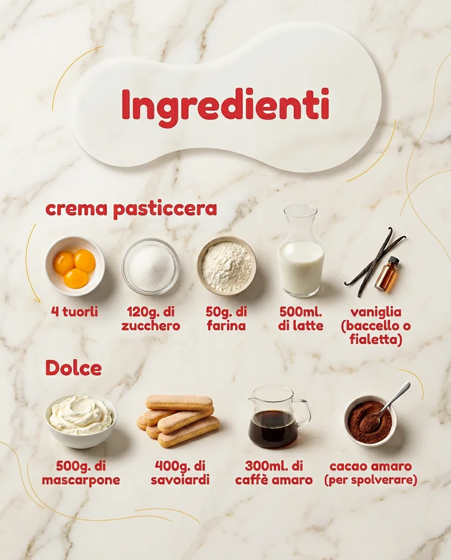 Tiramisù con crema pasticcera senza liquore fase 2