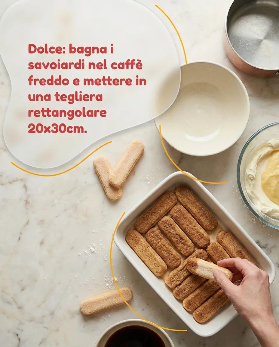Tiramisù con crema pasticcera senza liquore fase 7