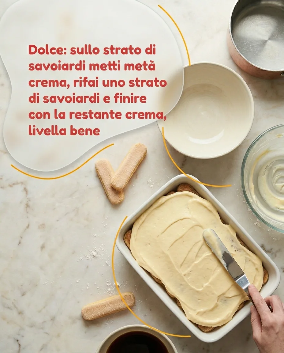 Tiramisù con crema pasticcera senza liquore fase 8