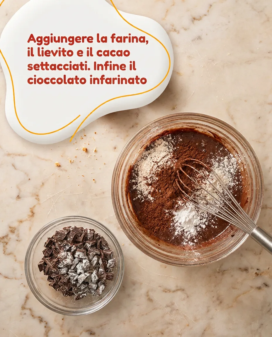 Torta al cioccolato fase 5