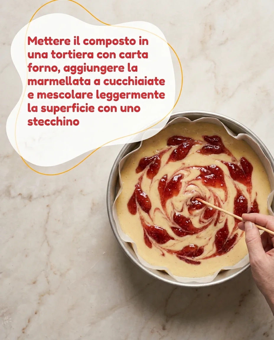 Torta morbida con marmellata fase 4