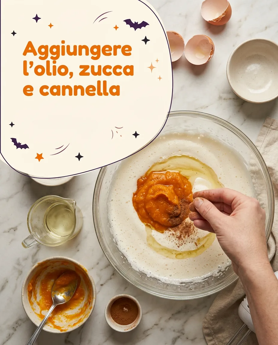 Torta di zucca e amaretti fase 4