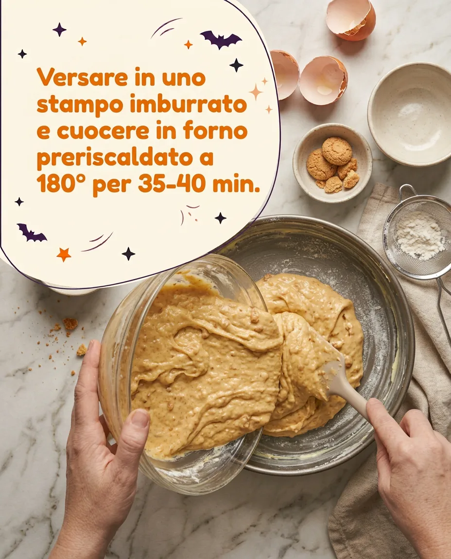 Torta di zucca e amaretti fase 6