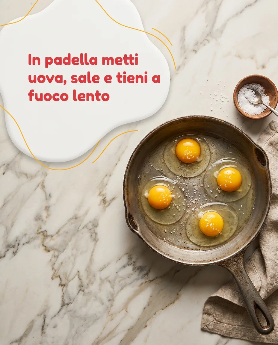Uova con bacon e caciocavallo fase 3